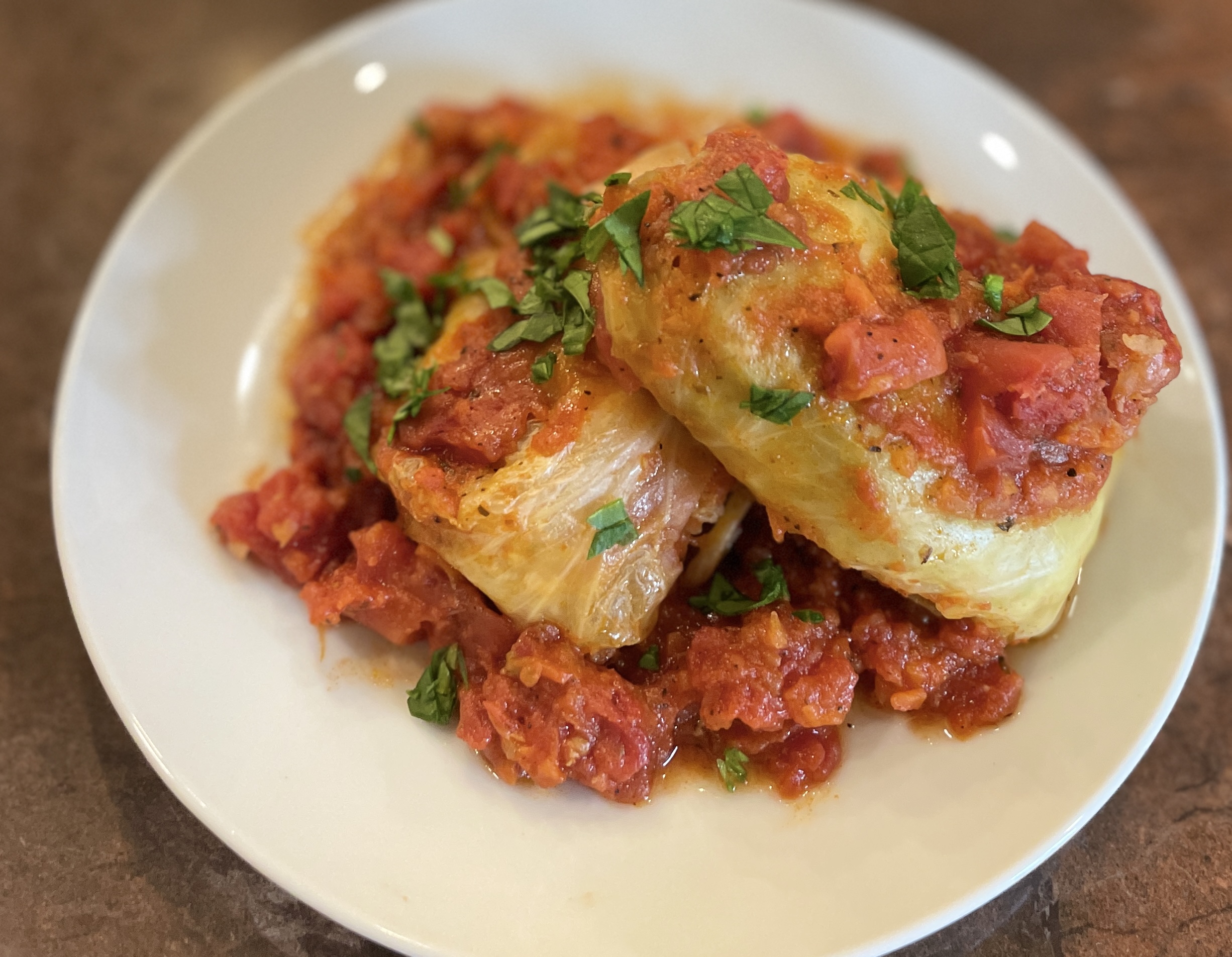 Stuffed Cabbage with Ground Chicken